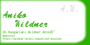 aniko wildner business card